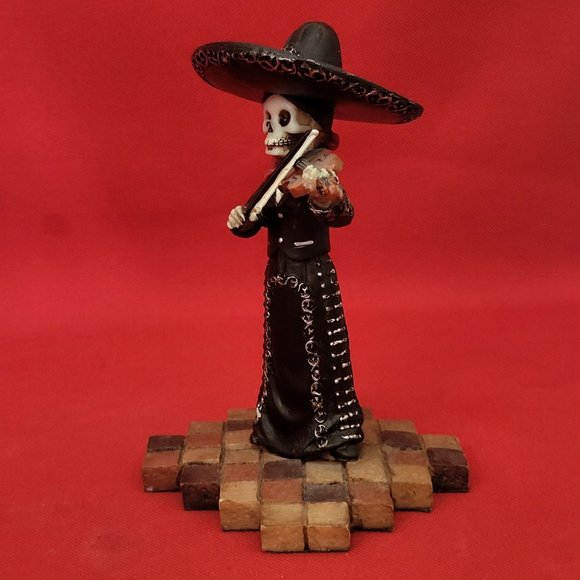 Summit Collection Day Of The Dead Wedding Band Mariachi Violin Player Skeleton S - Picture 12 of 13